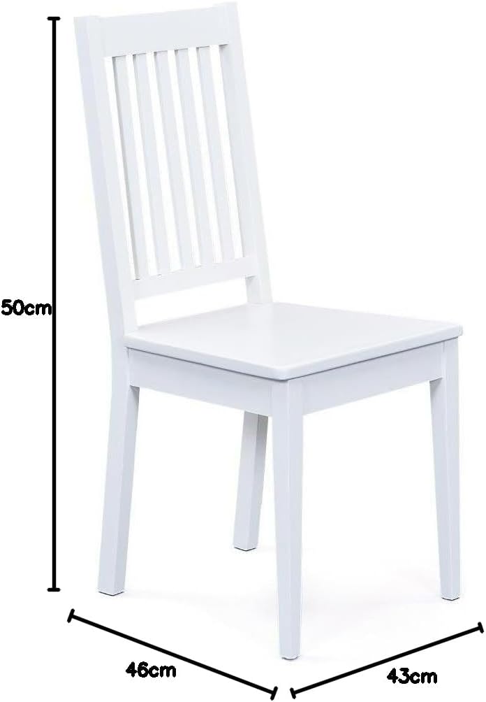Set mit 2 Stühlen aus massivem Buchenholz mit weissem Finish