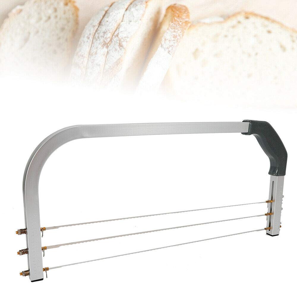 MINRS Tortenschneider, Tortenbodenschneider 3 Klingen Schneidehilfe Torte Verstellbarer Draht Kuchen