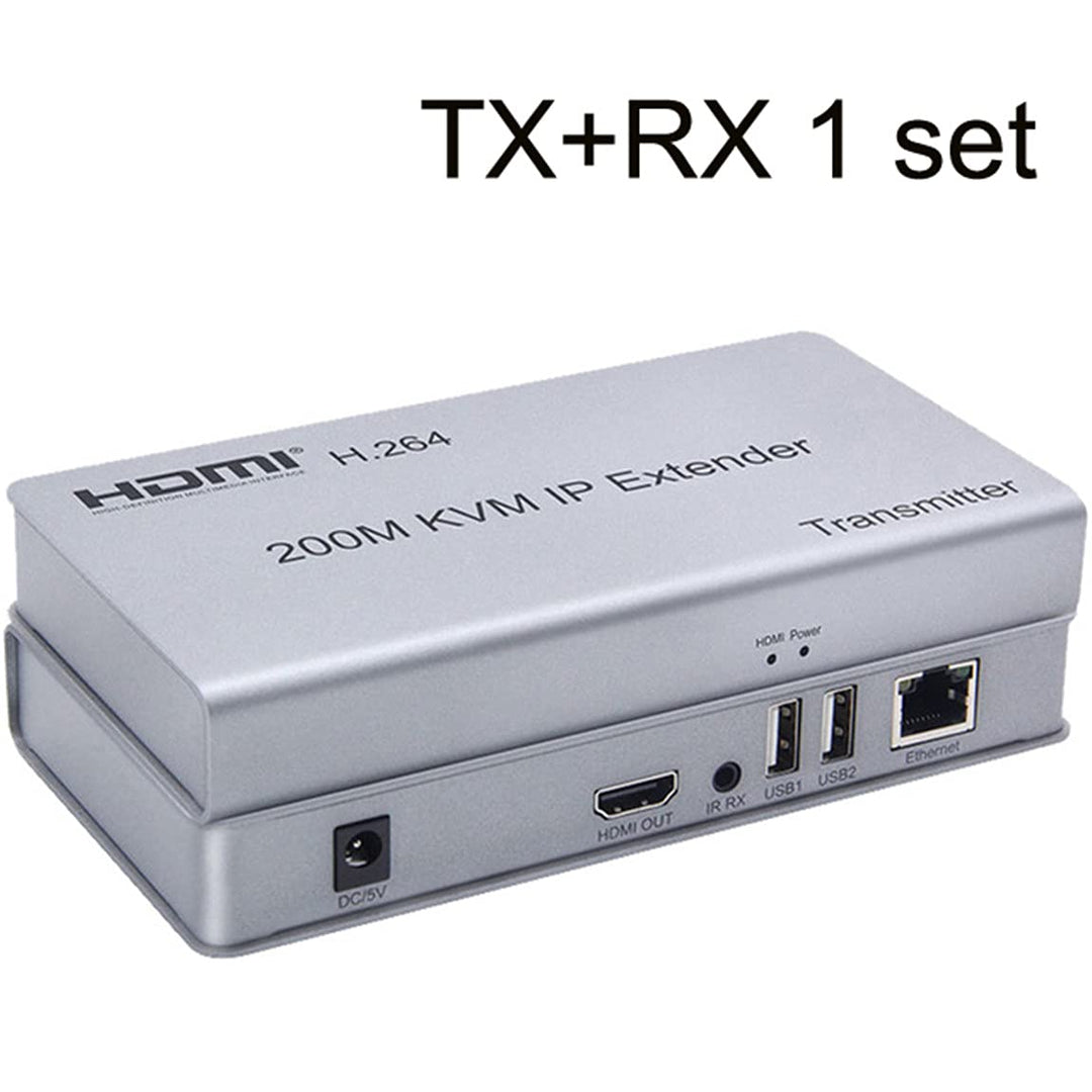 Swallows IP-Extender KVM HDMI 200M, auf IP RJ45 Ethernet CAT6 6A Transmitter Empfänger 1 TX bis 20 R