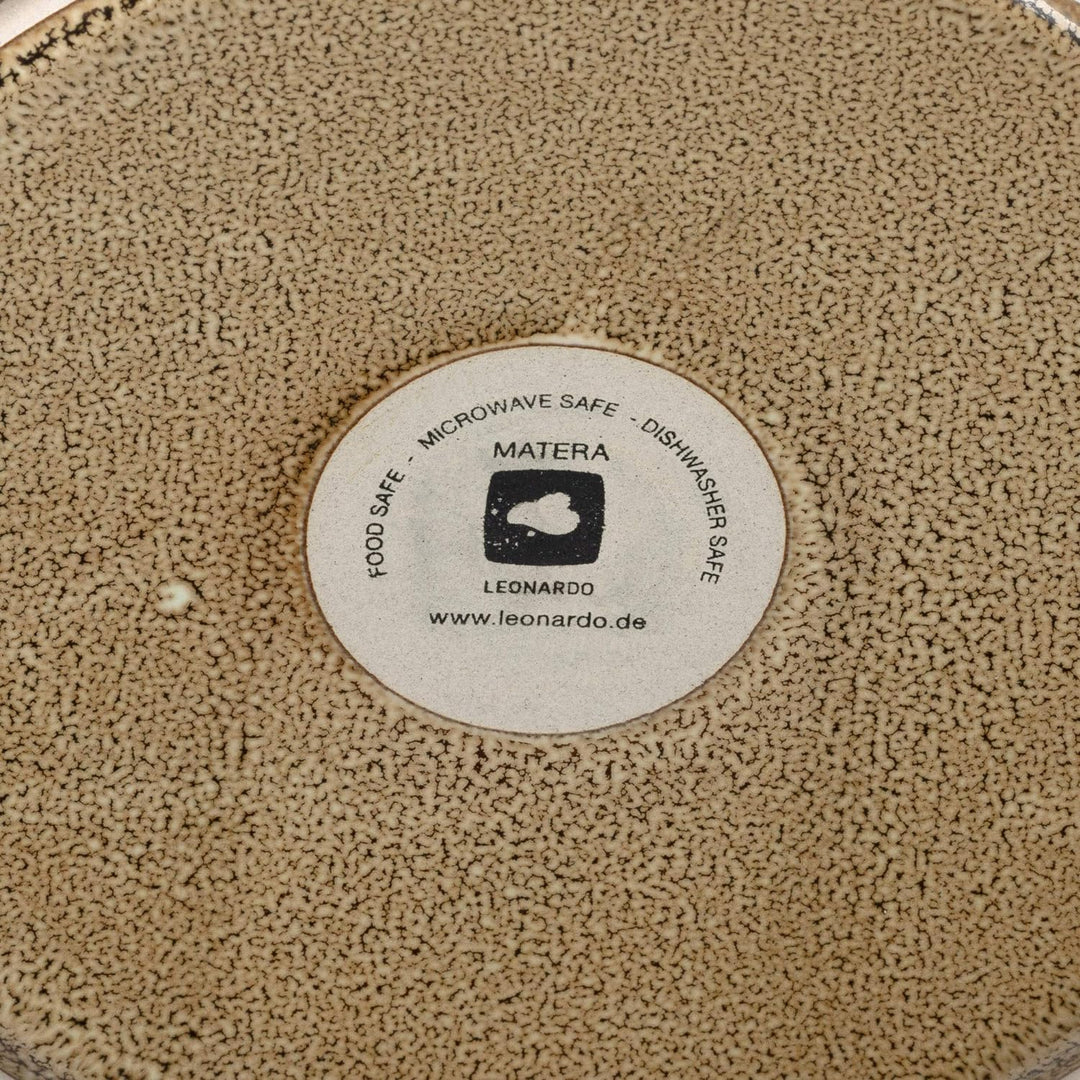 LEONARDO HOME 018537 MATERA 6er Set Teller, Keramik, beige, Beige