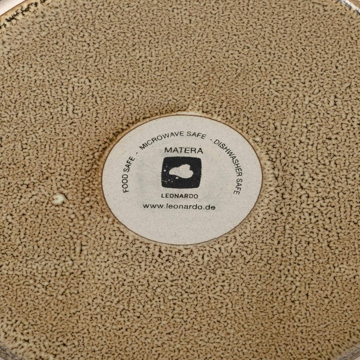 LEONARDO HOME 018537 MATERA 6er Set Teller, Keramik, beige, Beige