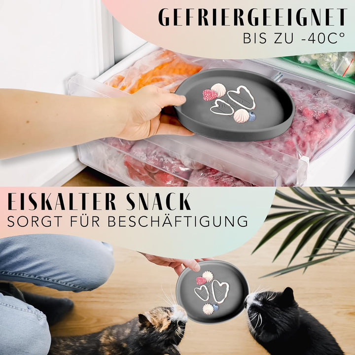 ne&no Futternapf für Katzen [nala Collection] Futterschale Katze flach | Katzennapf | Silikonnapf br