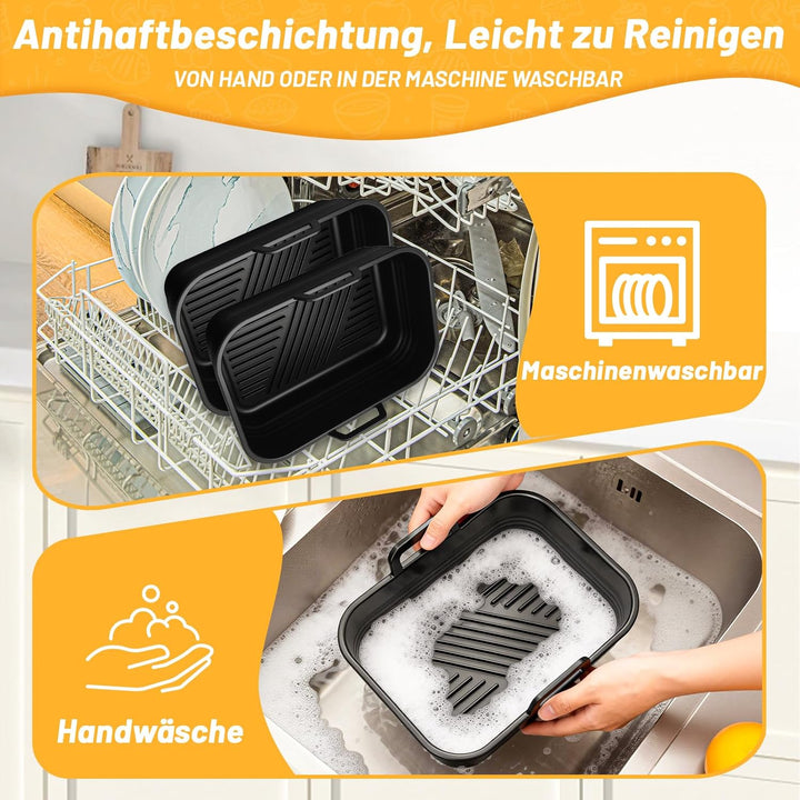 21PCS Ninja Heissluftfritteuse Zubehör, Airfryer Zubehör für Ninja Foodi Max Dual Zone AF400EU, AF40
