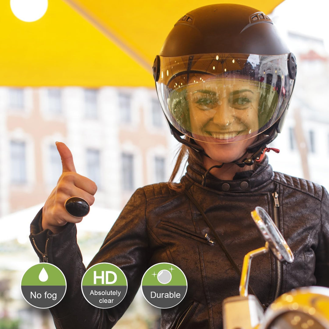 XII WY Universal Motorrad Helm Schild Antibeschlag Folie Gelb Nachtsicht Visier Linse Einsatz Nebelf
