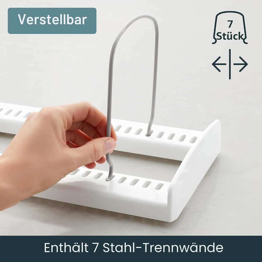 YouCopia Bakeware Rack StoreMore verstellbar, Kunststoff, Weiss, Standard