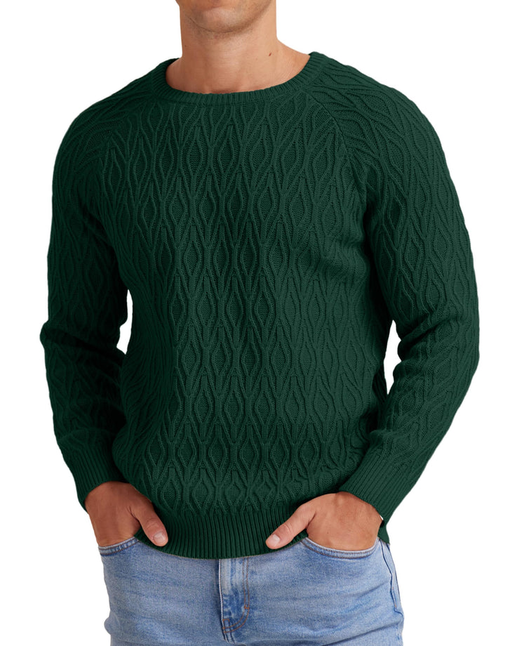 Sailwind Herren Strickpullover Zopfstrick Rundhalsausschnitt Warm Langarmpullover Herren Tops Winter