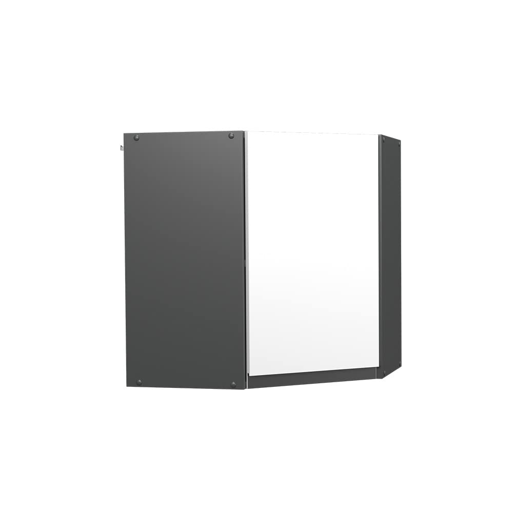 Vicco Eckhängeschrank R-Line, Weiss/Anthrazit, 57 cm J-Shape Weiss Eckhängeschrank 57 cm, Weiss Eckh
