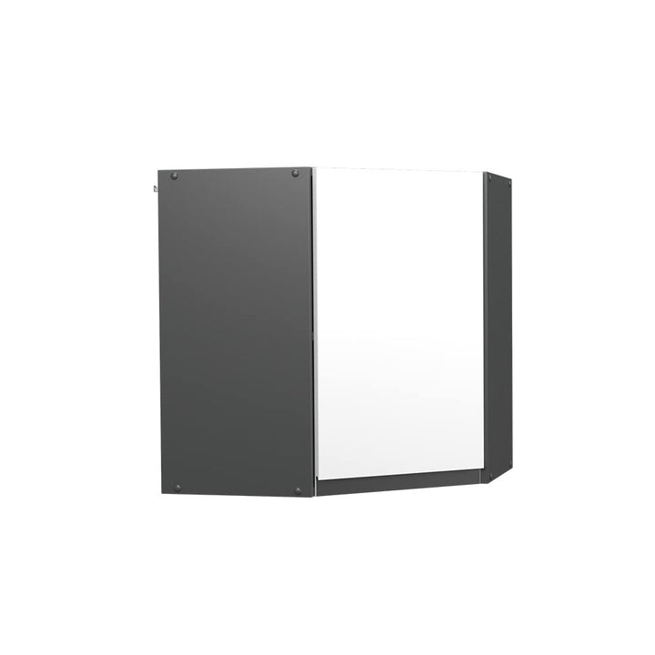 Vicco Eckhängeschrank R-Line, Weiss/Anthrazit, 57 cm J-Shape Weiss Eckhängeschrank 57 cm, Weiss Eckh