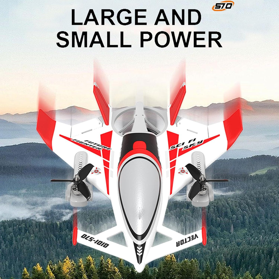 FLYCOLOR QIDI 570 RC Flugzeug 2,4 GHz 6CH RC Segelflugzeug Festflügelflugzeug 3 Flugmodelle Bürstenl