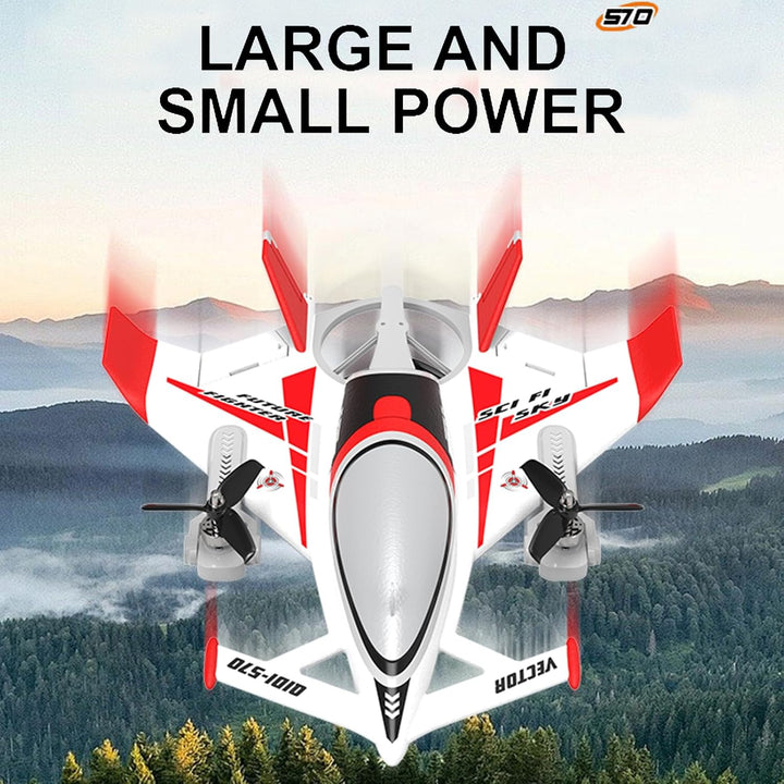 FLYCOLOR QIDI 570 RC Flugzeug 2,4 GHz 6CH RC Segelflugzeug Festflügelflugzeug 3 Flugmodelle Bürstenl