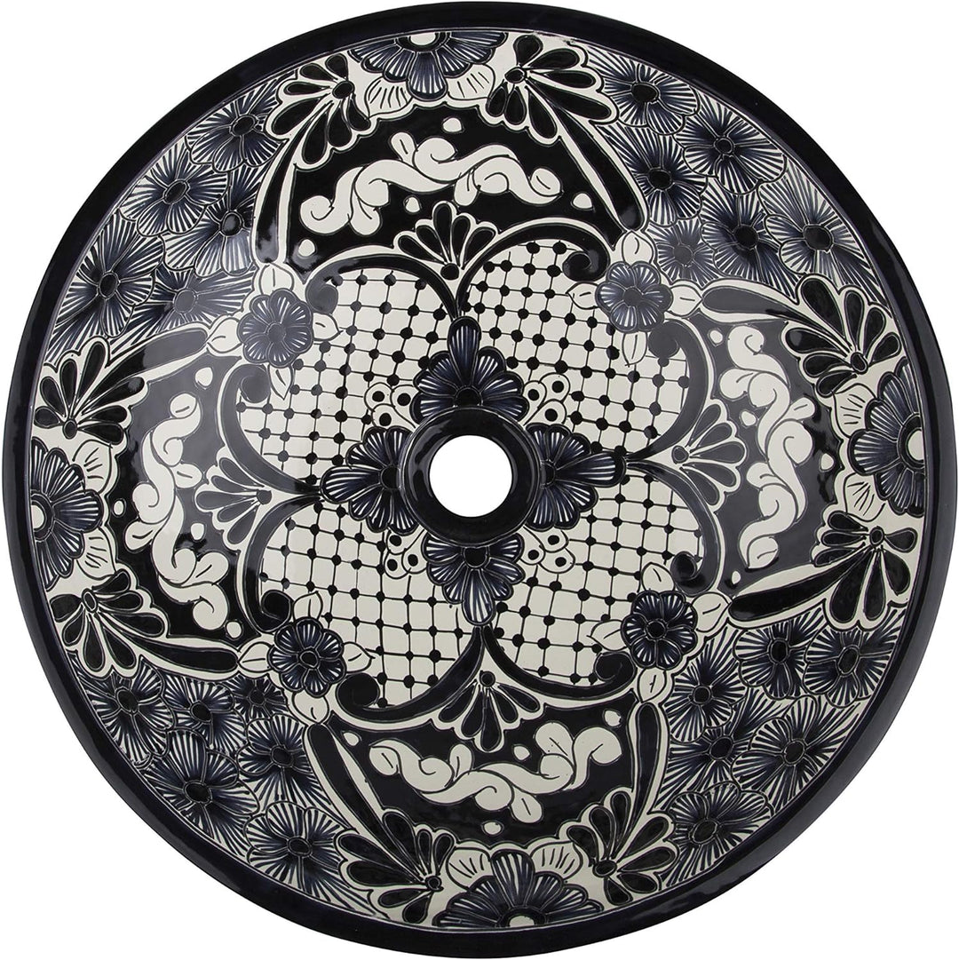 Serena - Talavera Aufsatzwaschtisch - Cerames | Aufsatzwaschbecken 44 x 13,5 cm | Mexiko Waschschale