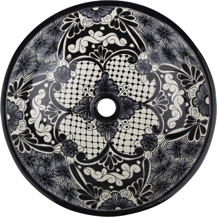 Serena - Talavera Aufsatzwaschtisch - Cerames | Aufsatzwaschbecken 44 x 13,5 cm | Mexiko Waschschale
