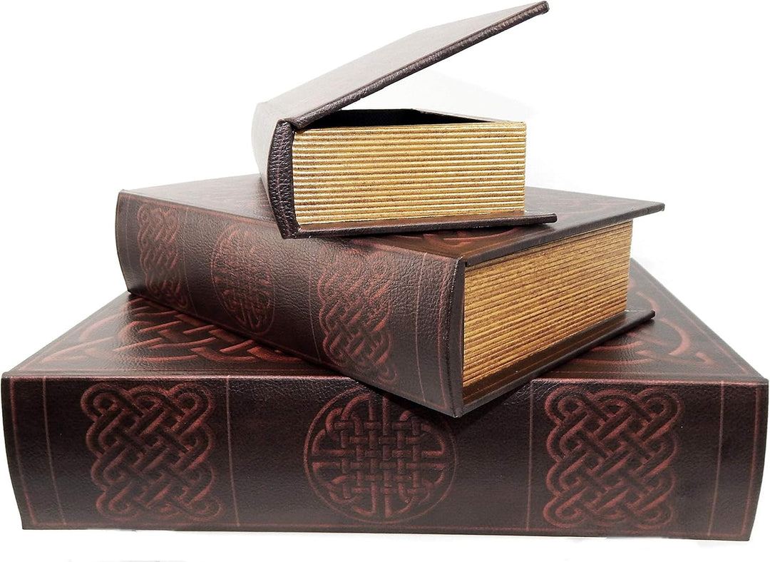 Bellaa 28175 Dekorative Buchbox Vintage Irischer Keltischer Knoten Versteckte Geheimaufbewahrung Sch