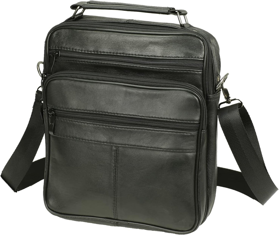 Echt Leder Herren Arbeitstasche Umhängetasche Herrentasche Schultertasche Messenger Flugbegleiter in