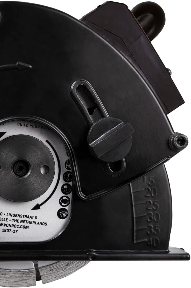 VONROC Mauernutfräse Schlitzfräse mit Absaughaube - Mauerfräse 1700W - Schlitzmaschine für 150mm Kab