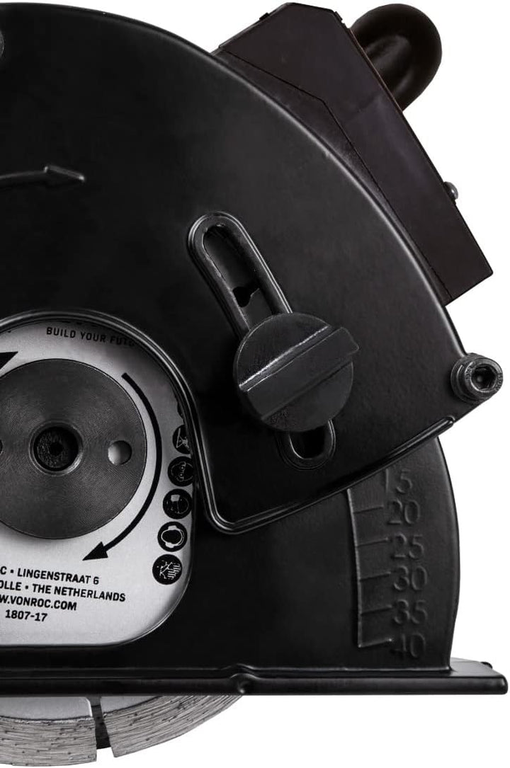 VONROC Mauernutfräse Schlitzfräse mit Absaughaube - Mauerfräse 1700W - Schlitzmaschine für 150mm Kab