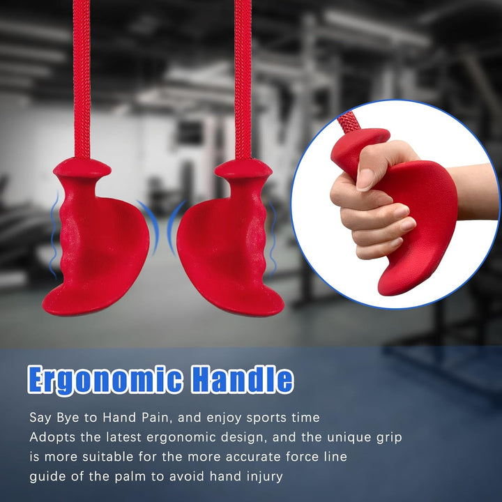 HXD-ERGO Trizeps Bizeps Seil Ergonomisches Griffe, Trizepsseil Gedrehtes Seil Bizeps Trizepstau zum