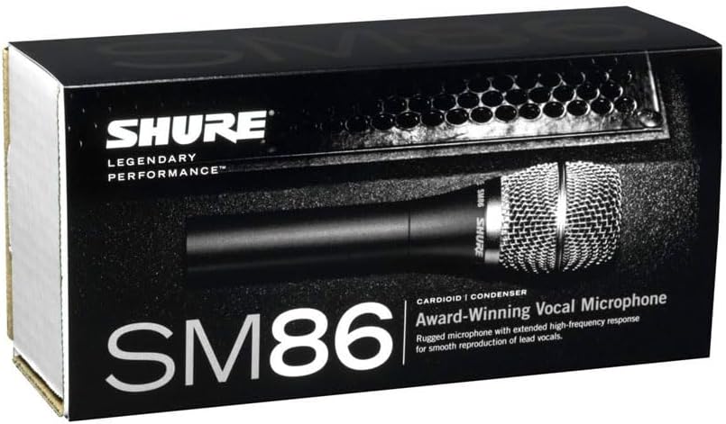 Shure SM86-LC Kondensator-Gesangsmikrofon mit Nierencharakteristik für professionelle Live-Auftritte