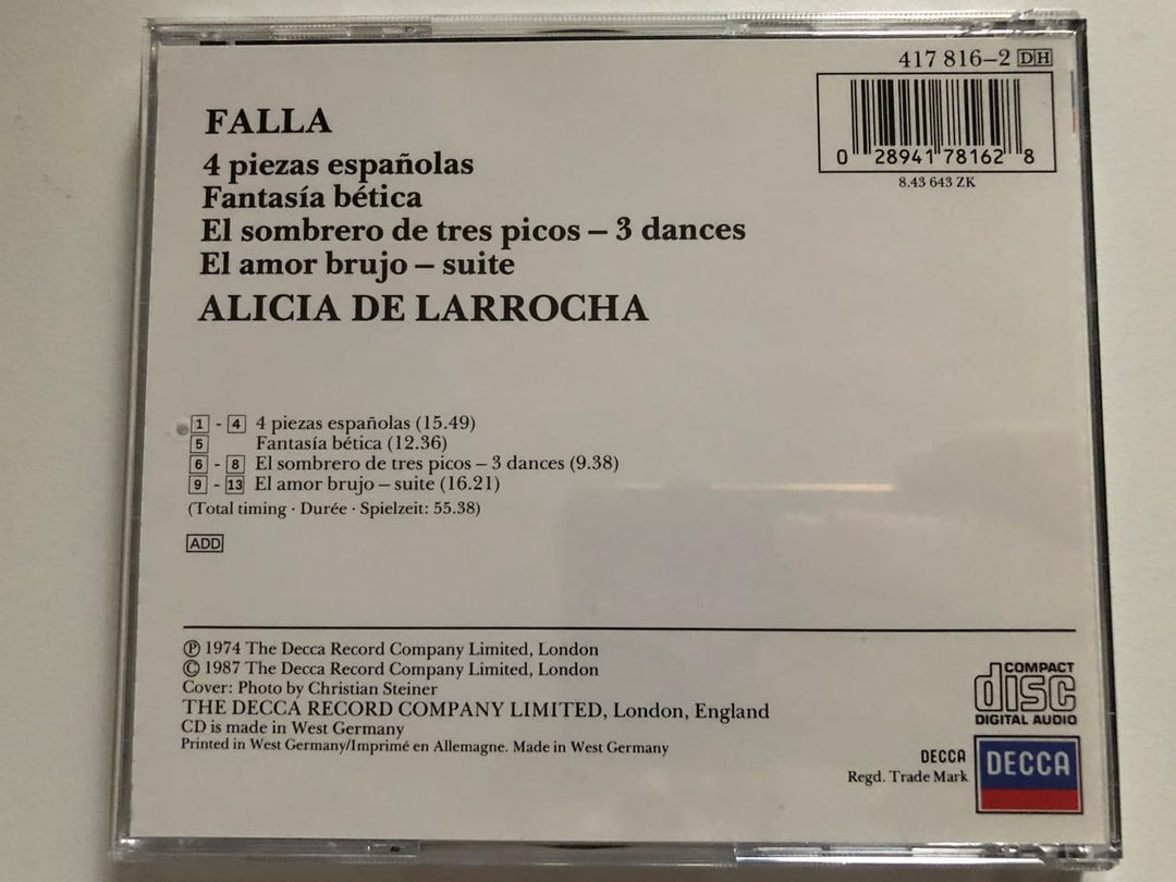 4 Piezas / El Amor Brujo, Audio-CD