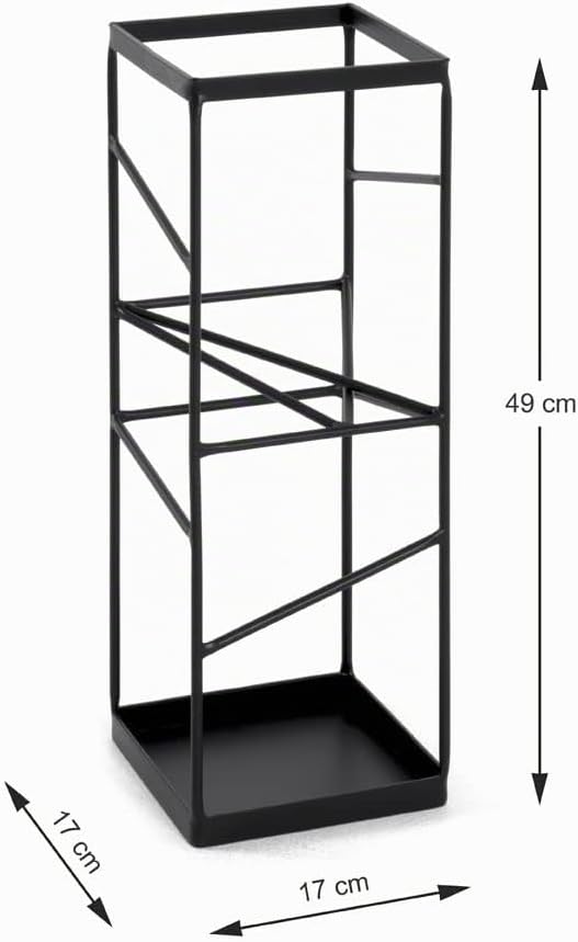 HAKU Möbel Schirmständer, Metall, schwarz, B 17 x T 17 x H 49 cm, Schwarz