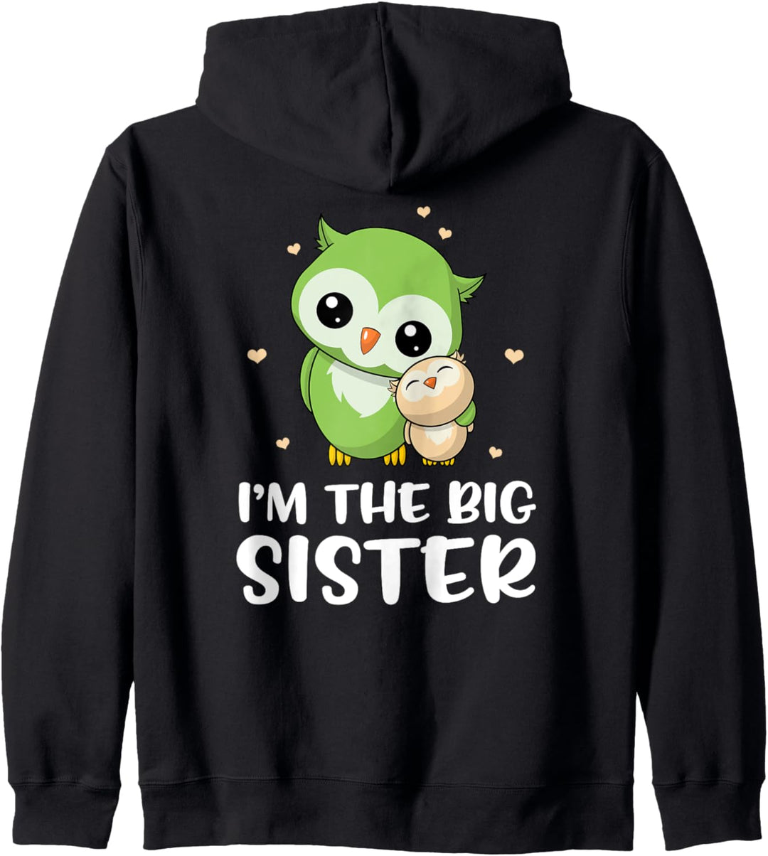 Ich bin die grosse Schwester Niedliche Eulen Eule Geschwister Kapuzenjacke