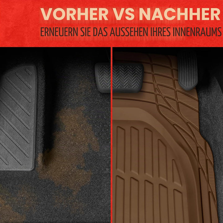 Motor Trend OF-923-BW FlexTough Contour Liners-Deep Dish Heavy Duty Gummi-Fussmatten für Auto, SUV,
