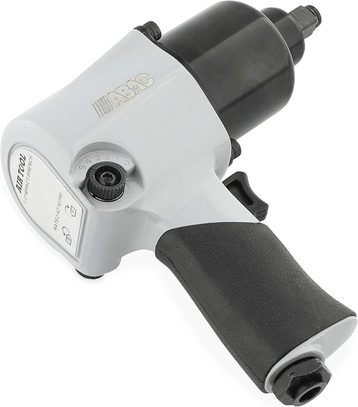 ABAC Druckluft Schlagschrauber 1⁄2" G-102 - Kunststoffkoffer mit Zubehör (10 Steckschlüssel + Verlän