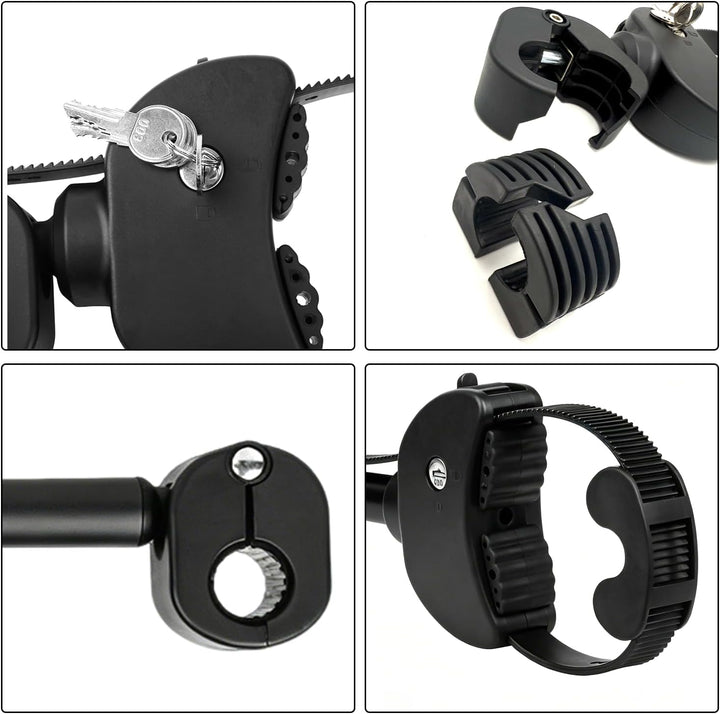 TEOV 1 Stück Rahmenhalter für Fahrradträger Länge 38CM, Verstellbarer Strap-Rahmenhalter für E-Bike