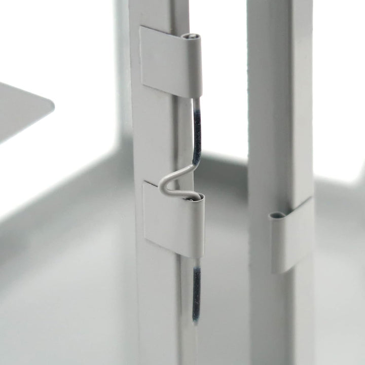 Dekovita 38cm Metall-Laterne Sterne Lichthaus - Gartenlaterne mit Glas-Scheiben - Windlicht Haus Dek