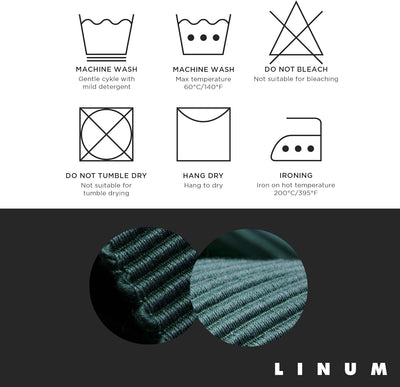 LINUM Uni 4-er Pack Tischsets 35x46 cm, 100% Gerippte Baumwolle, Abwaschbar, Burgunderrot