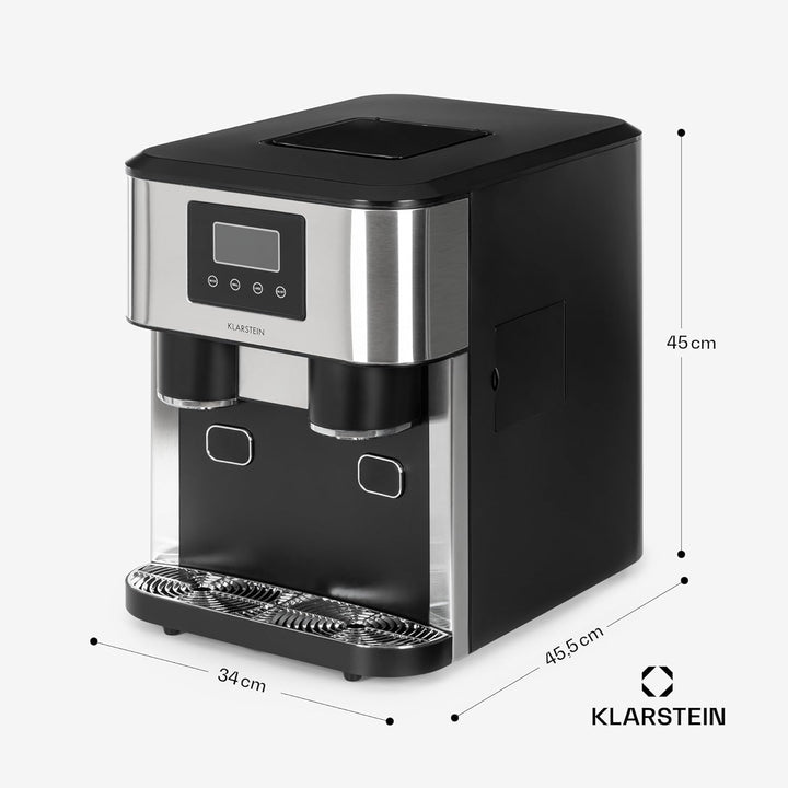 Klarstein Eiswürfelmaschine Klein, 1,8L Eiswürfelbereiter, Eiswürfelmaschine für Crushed und Bullet