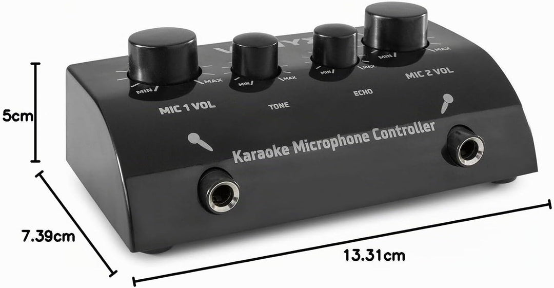 Karaokeanlage - Vonyx AV430B - Mischpult mit Mikrofonen und Kabeln - Verwandeln Sie Ihre Stereoanlag