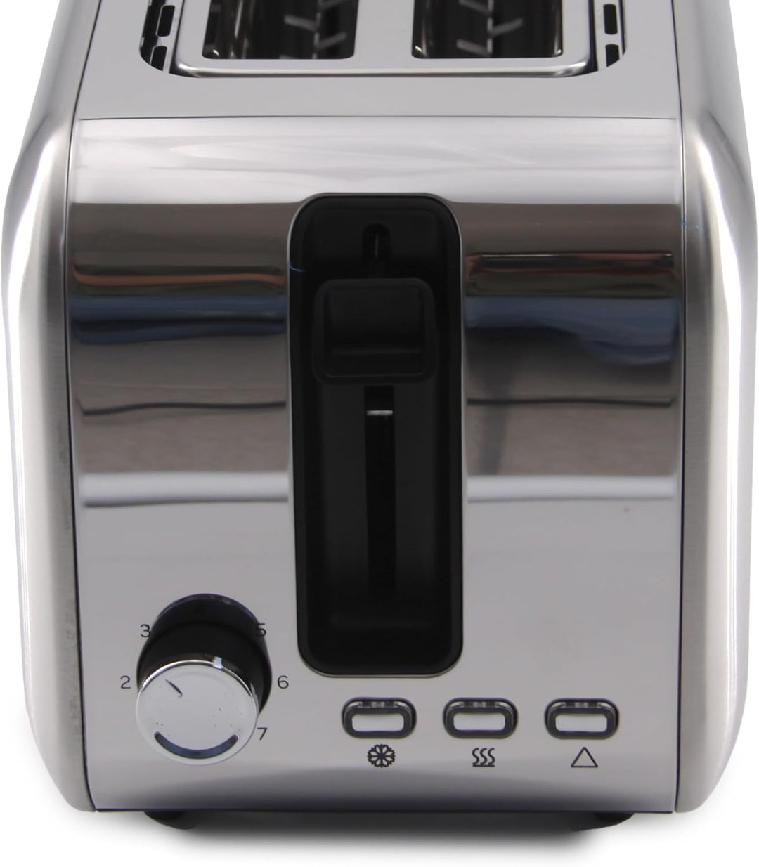 LITTLE BALANCE 8697 Dual Edelstahl, Toaster, 2 lange Schlitze für 4 Brotscheiben, Krümelschublade, 1