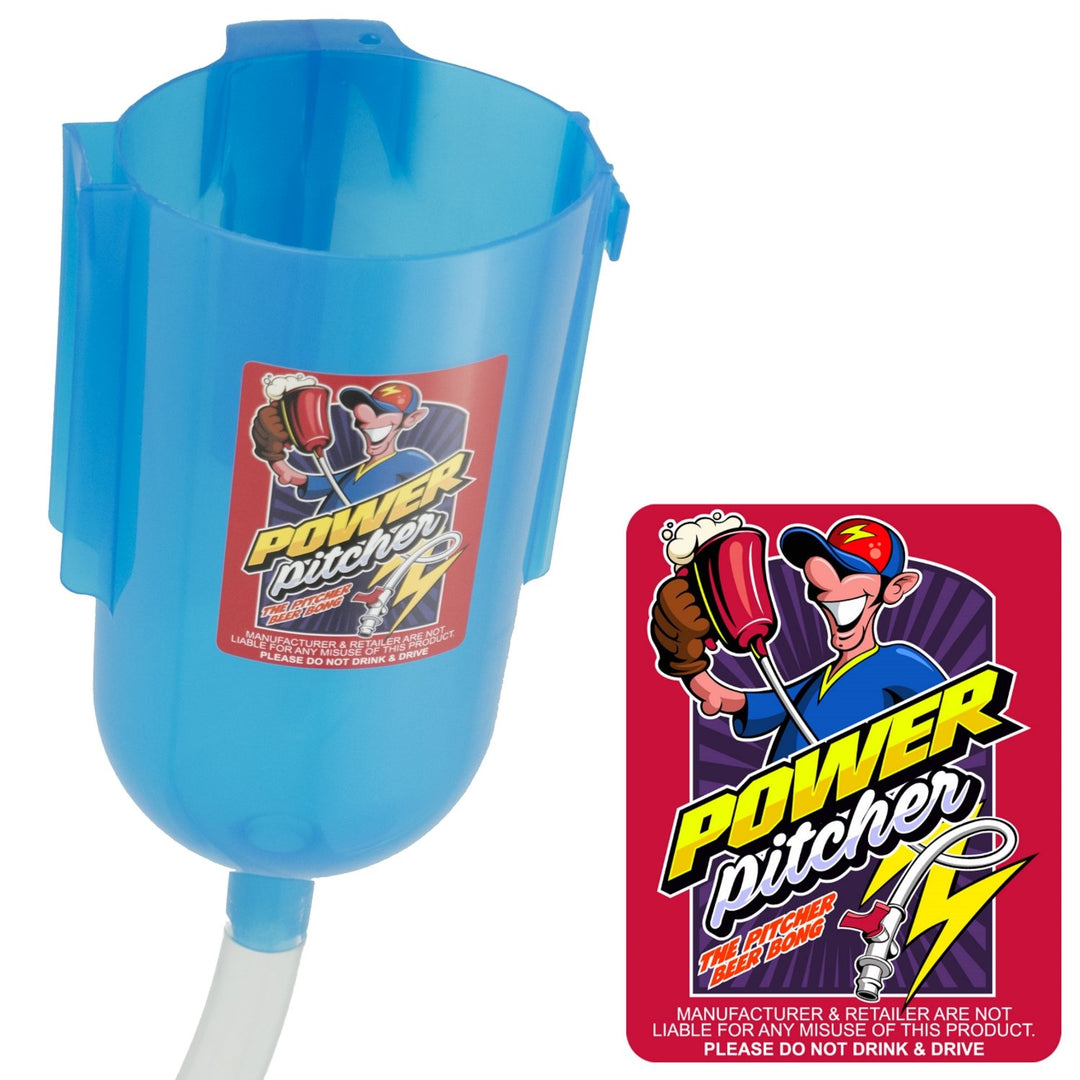 POWER PITCHER Bier-Bong | Premium Party Bier-Trichter | 2 Liter | mit Griff | inkl NEUES Ventil | Be