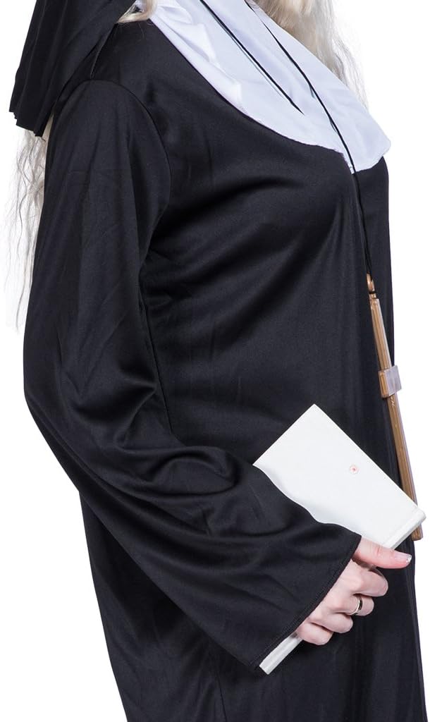 EraSpooky Damen Nonne Klosterfrau Kostüm Faschingskostüme Cosplay Halloween Party Karneval Fastnacht