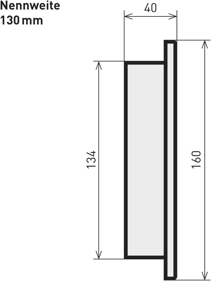 raik Rauchrohr/Ofenrohr Blindkappe 130 mm Durchmesser 0,6 mm Stahlblech Schwarz SH023-130-sw