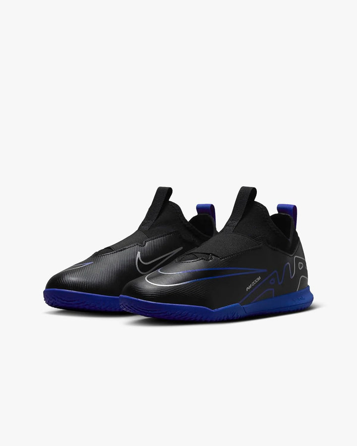 Nike Unisex Kinder Jr Zoom Vapor 15 Academy Ic Fussballschuh 27.5 EU Black Chrome Hyper Royal, 27.5