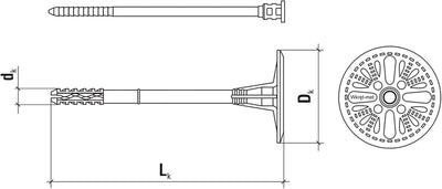 KLIMAS® Set Tellerdübel 200 Stück + Styroporfräser 1 St + 100 St EPS Styropor Abdeckkappen Rondelle