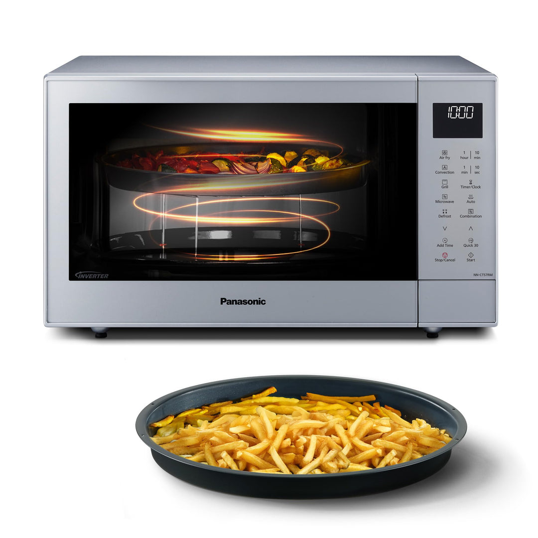 Panasonic NN-CT57RMEPG 27L 4-in-1 Kombimikrowelle mit Airfryer, 1000W Inverter, 19 Automatikprogramm