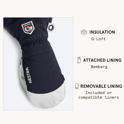 HESTRA Herren-Armee-Heli-Ski-Handschuhe aus Leder 7 navy, 7 navy