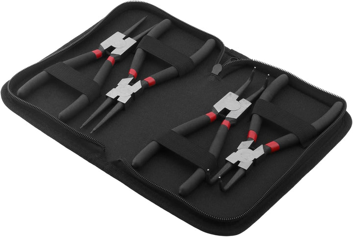CHUIFAI 8 Stück Sicherungsringzangen Set 170mm, Sprengringzangen Innen und Aussensicherungen, Gerade