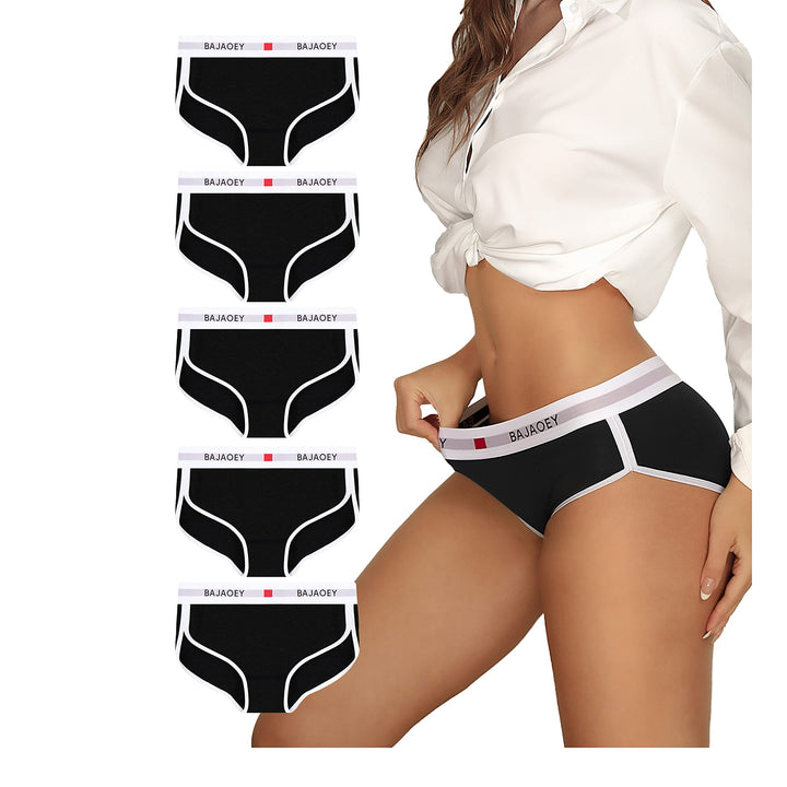 PHOLEEY Slip Unterhosen Damen Unterwäsche Feuchtigkeitsableitende Baumwolle Atmungsaktives Bikini Hö