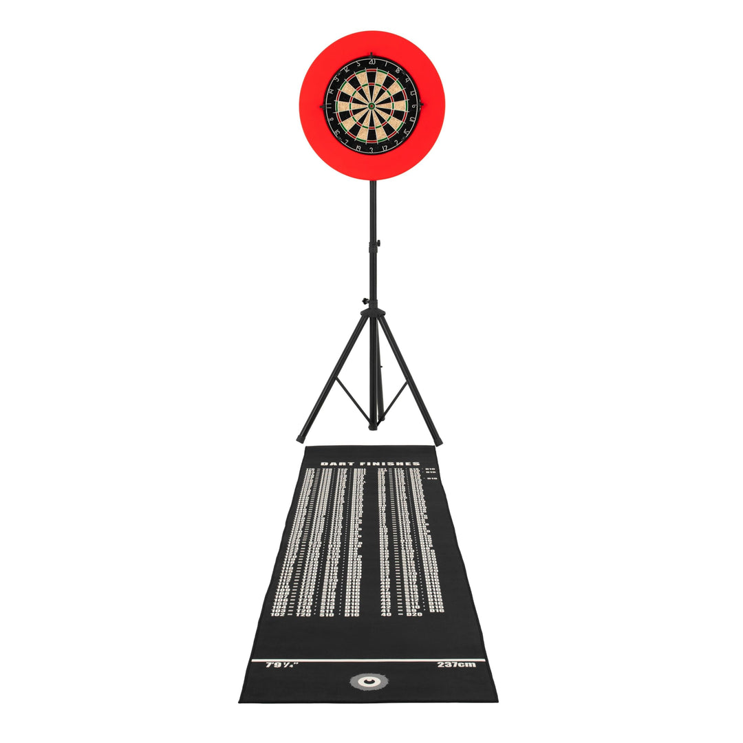 Dart Set, Dardboard, LED Ringlicht, Selbstheilende Umrandung, Befestigungsständer, Höhenverstellbare