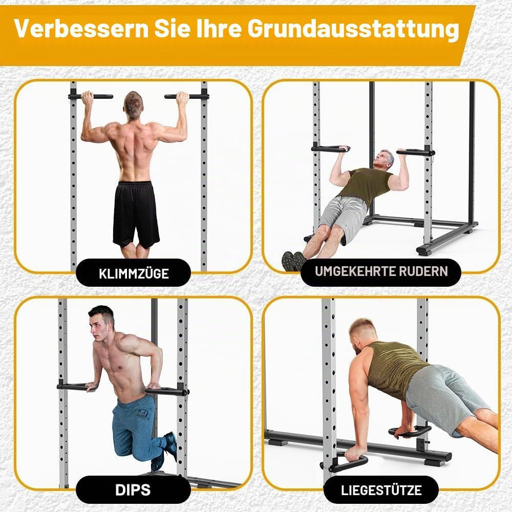 Kipika Power-Rack-Zubehör für 5/8" und 1" Löcher - Hochbelastbare Heimfitnessausrüstung für 2x2 oder
