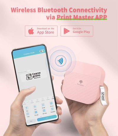 Phomemo Q31 Etikettendrucker, Mini Etikettiergerät Bluetooth, Beschriftungsgerät Selbstklebend 203dp