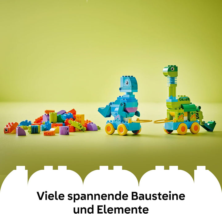 LEGO DUPLO Town Dinos auf Rädern 3-in-1-Set - Spielzeug für Mädchen &amp; Jungen ab 3 Jahren - Diplodocu