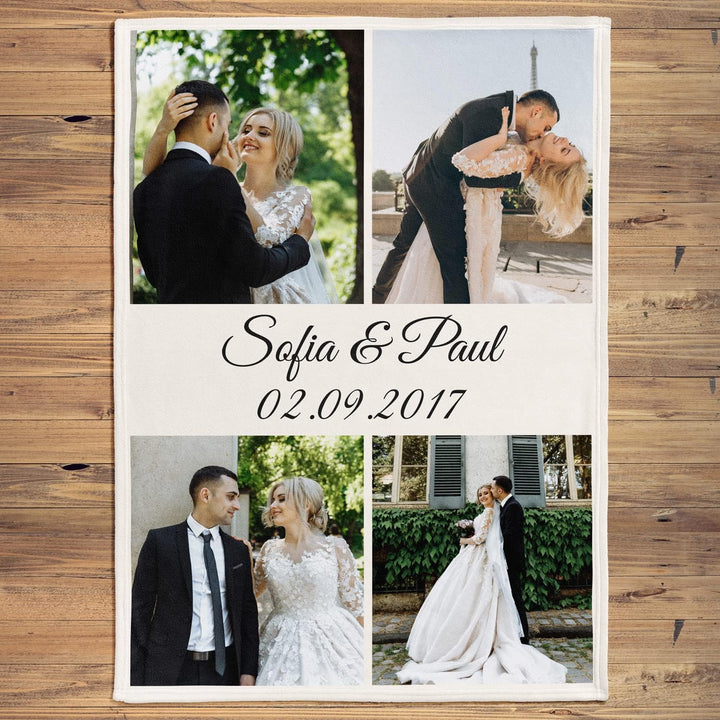 Personalisierte Fotodecke mit Eigenem Foto & Text | Minky Kuscheldecke | Weiche Fleecedecke mit Foto