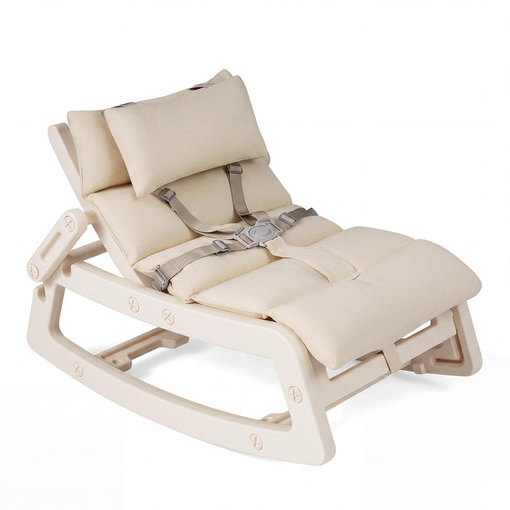 COSTWAY 2 in 1 Babywippe, Baby Schaukelstuhl mit verstellbarer Rücklehne, waschbarem Kissen &amp; Sicher