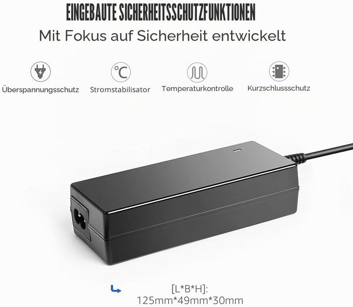 KFD Netzteil 24V 3,75A Ladegerät Ladekabel für Zebra GK420T GK420D GX430T ZD410 GX420D ZD421D ZD620