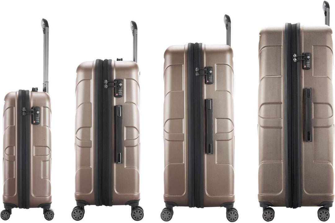 Suitline – 4er Set aus Handgepäck, mittelgrosser Koffer, grosser Hartschalen-Koffer, übergrosser Rei